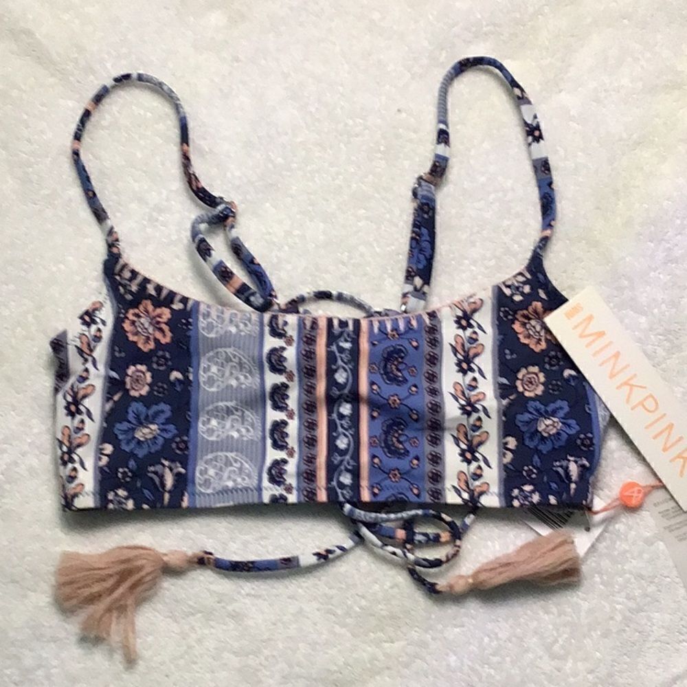 Minkpink Bounty Scoop Neck Bikini Top size M